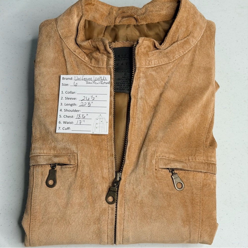 Chic Tan Leather Jacket - Picture 14 of 14